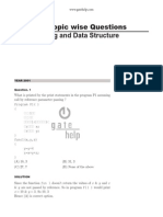 GATE CS Topic wise Questions Programming and Data Structure