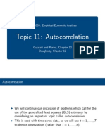 Topic 11: Autocorrelation: ECO2009: Empirical Economic Analysis