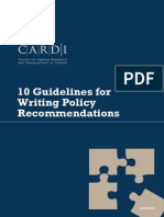 Policy Recommendation Guidelines
