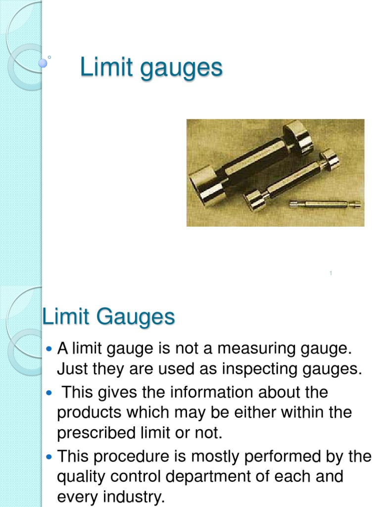 Limit Gauges PDF Engineering Tolerance Tools
