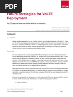 Future Strategies For VoLTE Deployment