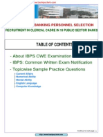 IBPS Common Written Examination Practice Paper Www.bankpoclerk.com