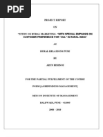 Download customer preference for HUL Project Report by arunbishnoi SN17656423 doc pdf