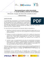 Seminario Iberoamericano Sobre Juventud, Estrategias de Social Media y Nuevas Tecnologías