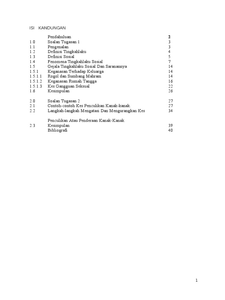 Fenomena Tingkahlaku Sosial Pdf