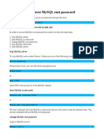 Recover Mysql Root Password