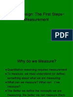 Survey Design: The First Steps - Measurement