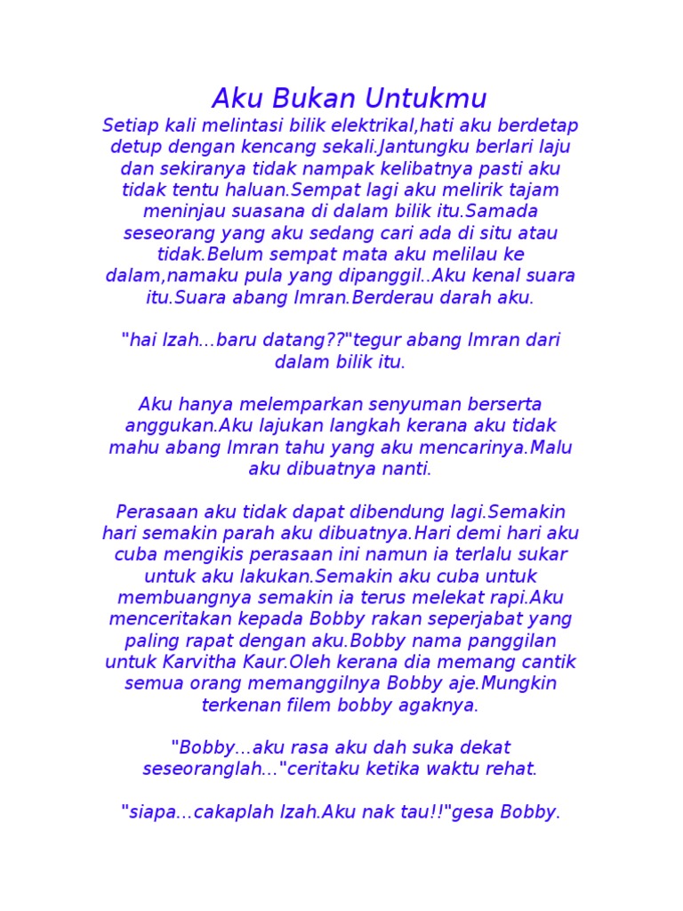 Aku Bukan Untukmu Pdf