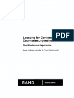 Lessons For Contemporary Counterinsurgencies: The Rhodesian Experience / R-3998-A