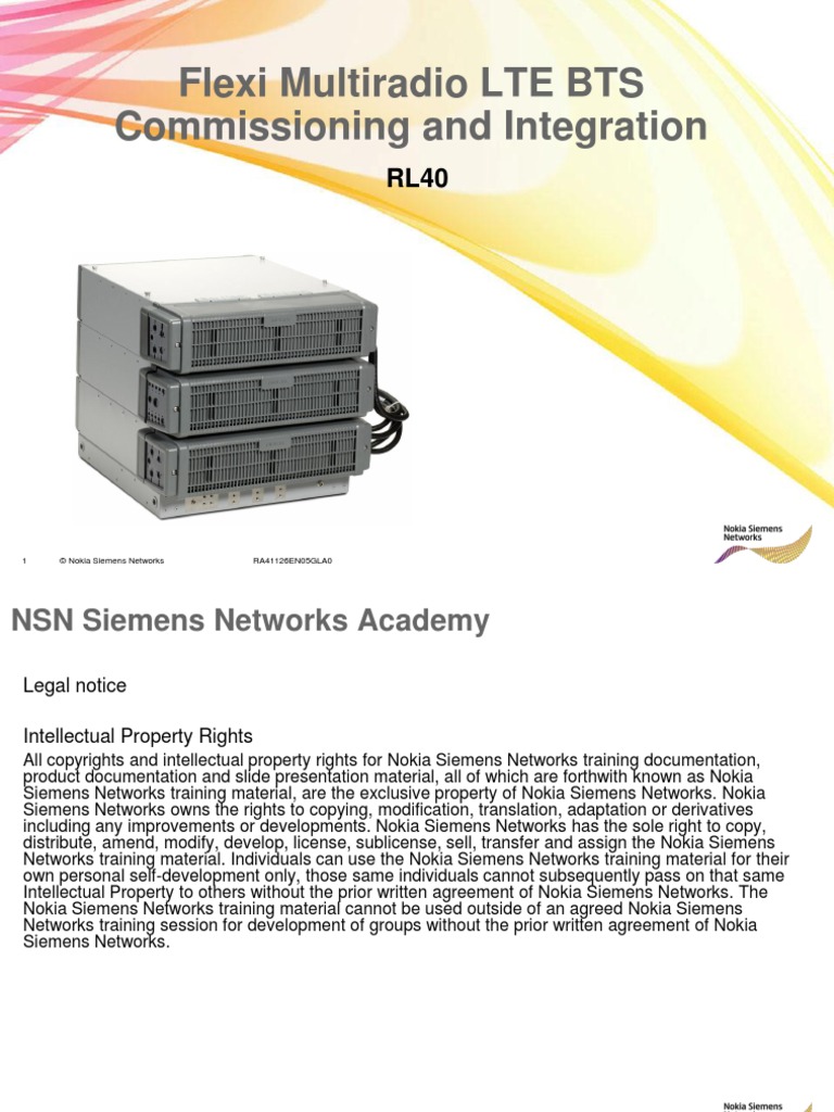 06 RA41126EN05GLA0 LTE Flexi Multiradio BTS Commissioning