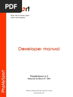 Developer Manual Phpmysport v1.2