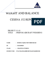 Weight and Balance Report