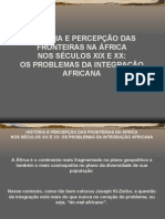 História Percepção Fronteiras África Séculos XIX e XX