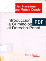 La Criminologia Y Al Derecho Penal - Hassemer