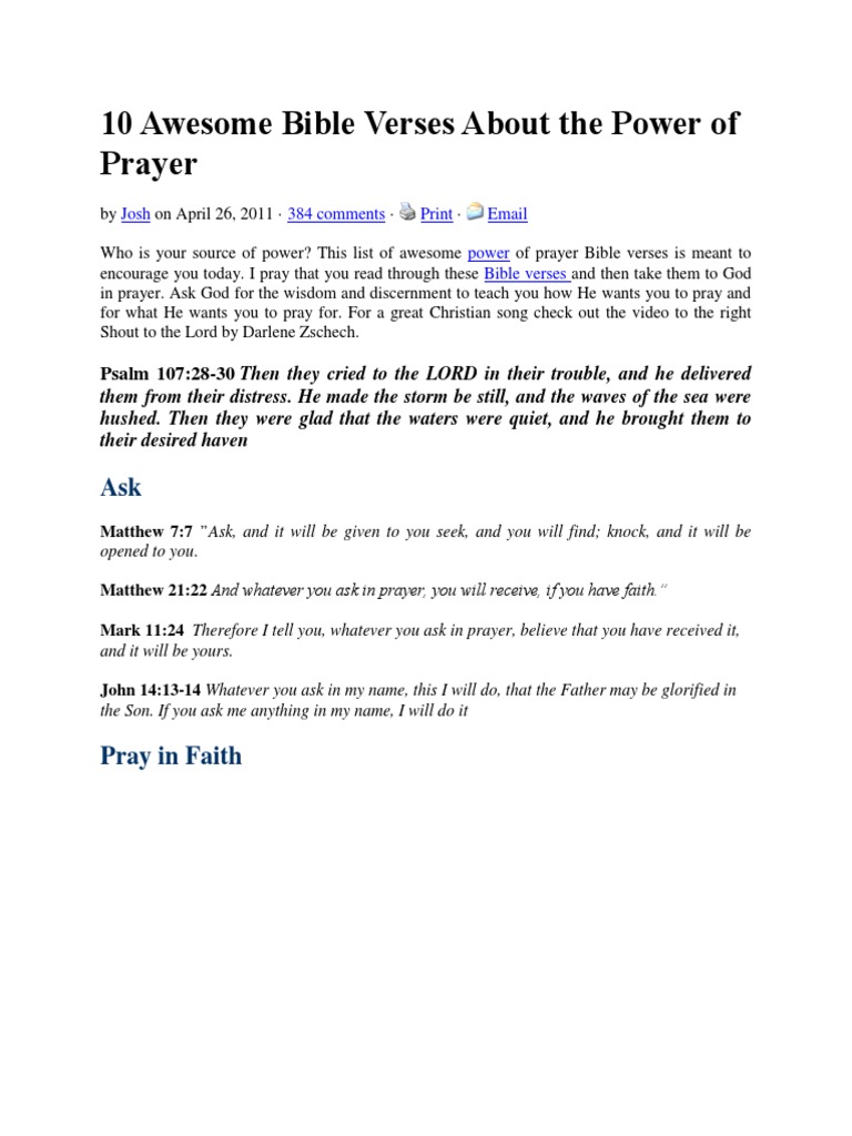 Prayer of Faith | PDF | Prayer | Sin