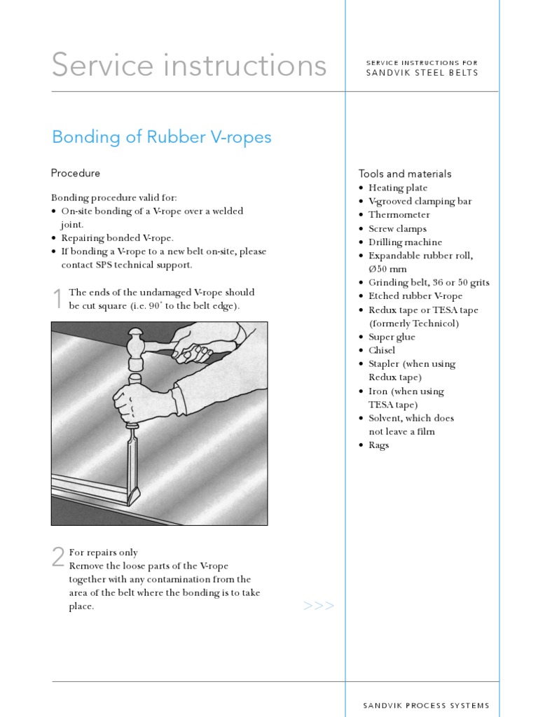 V-Rope Bonding Service Instructions | PDF | Adhesive | Industrial Processes