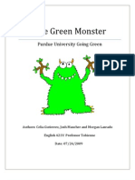 The Green Monster: Purdue University Going Green