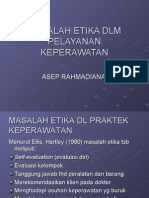 Masalah Etika DLM Pelayanan Keperawatan