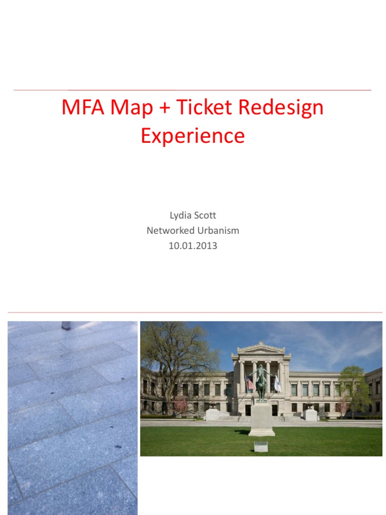MFA Map and Ticket Redesign Overview | PDF