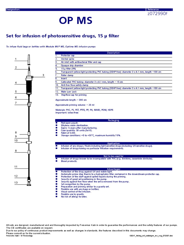 Infusion Set for Photosensitive Drugs | PDF | Wellness | Science ...