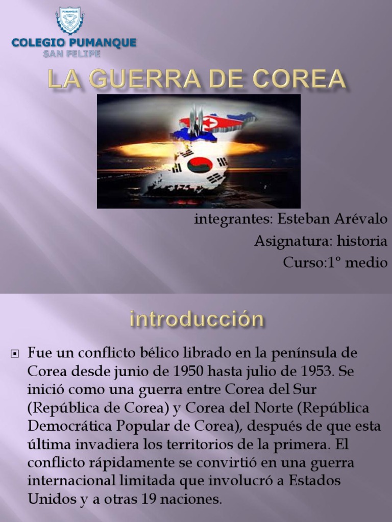 Guerra de Corea: Conflicto y Consecuencias | PDF | Corea del Norte ...