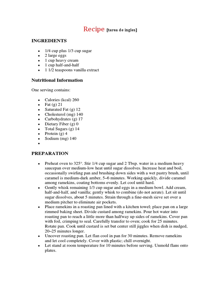 Recipe | PDF