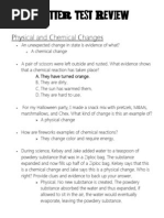 Science-Matter Test Review