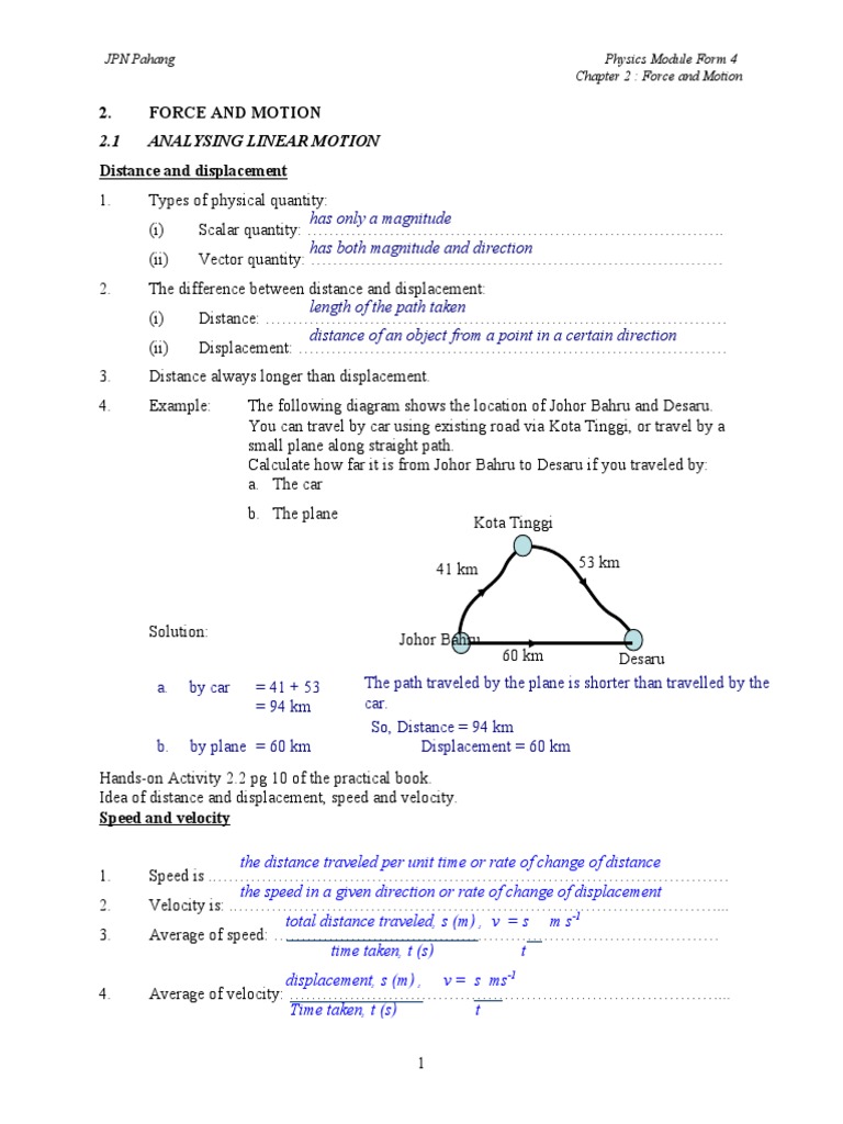 Force and Motion: Distance, Speed, and Acceleration | PDF | Gravity ...