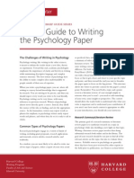 A Brief Guide To Writing in Psychology Harvard