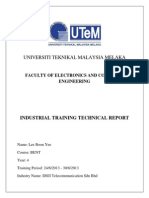 Universiti Teknikal Malaysia Melaka: Industrial Training Technical Report