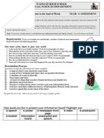 Assessment Tauiwi Year 8 Ot 2011