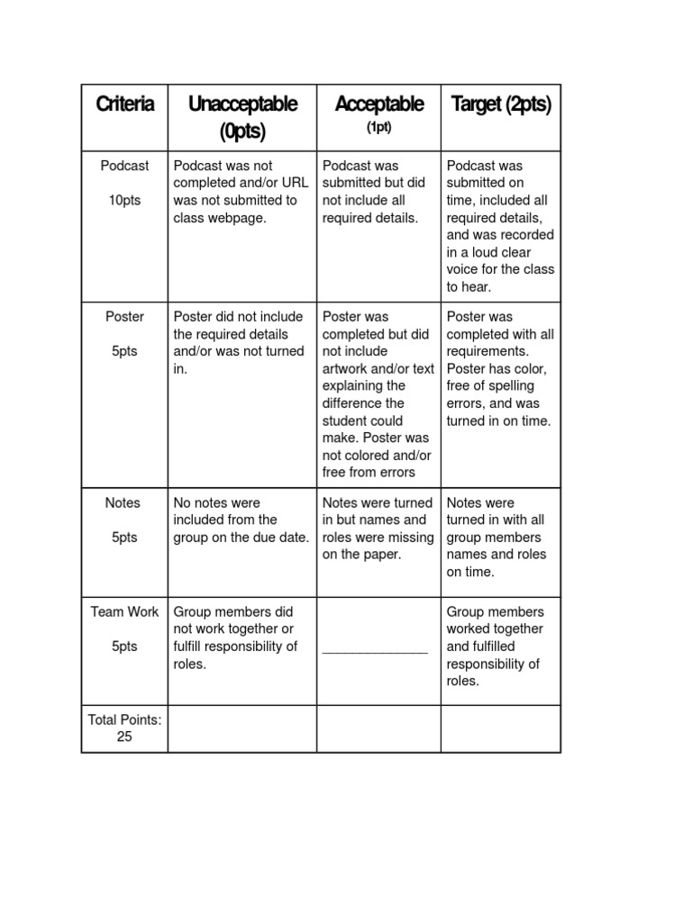 Project Evaluation Criteria Guide | PDF | Computers