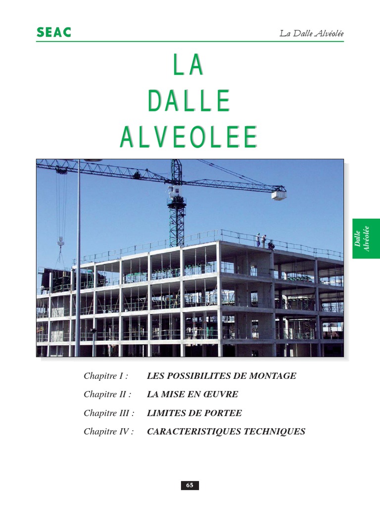Dalle Alvéolée Caractéristiques et Mise en Œuvre PDF Béton armé — free download