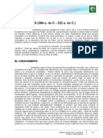 Lectura 3. Aristóteles.El conocimiento. Ética, política y metafísica