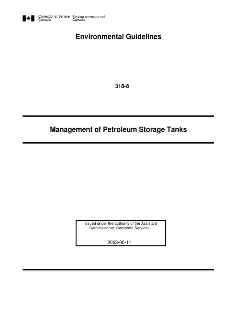 Management of Petroleum Storage Tanks PDF PDF Petroleum Gasoline