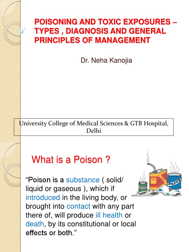 Principles of Poisoning Management | PDF | Vomiting | Poison