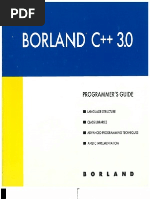 Borland C++ 3.0 Programmer's Guide | PDF | Computing And