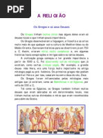 A RELIGIÃO DOS GREGOS E OS SEUS DEUSES
