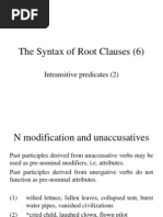 The Syntax of Root Clauses (6) : Intransitive Predicates