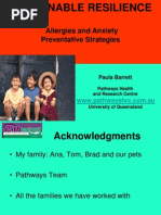 Paula Barrett Research about Allergy and Anxiety