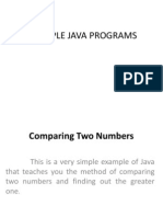 Simple Java Programs