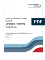 Unit 12 - Strategic Planning MSG GP N