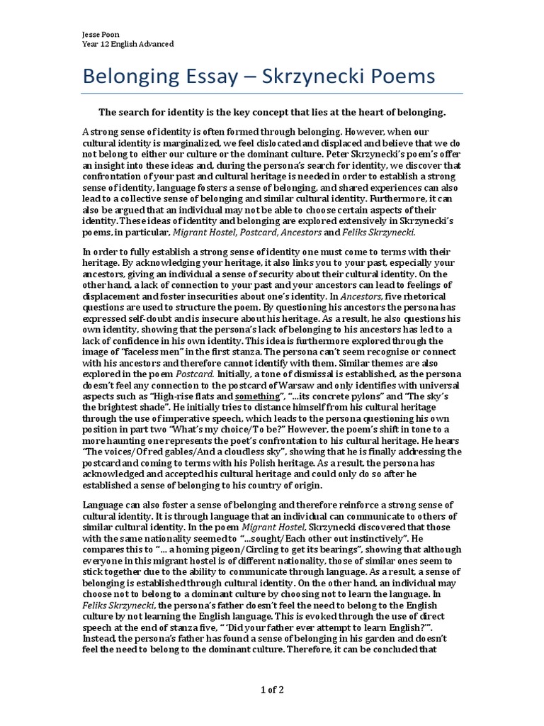 Belonging the simpsons and poem migrant hostel essay 07 image