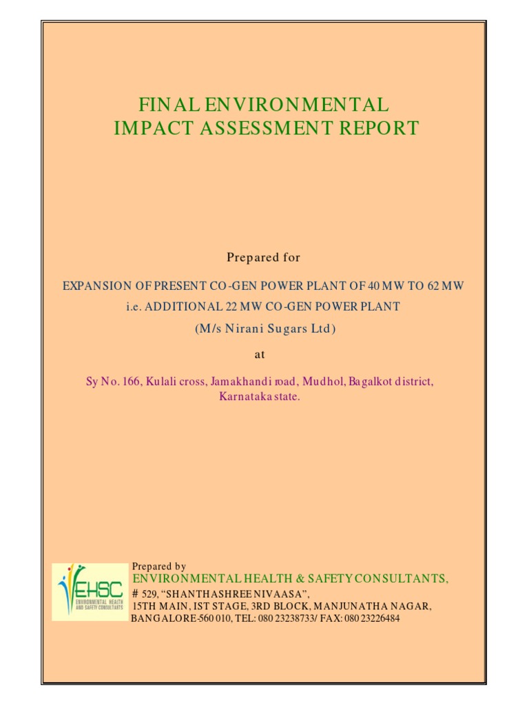 Final Environmental Impact Assessment Report: Prepared For | PDF ...