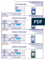 Life Time Group product offer sheet