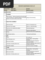 VMC Preventive Master Check List