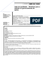 ABNT NBR ISO 10006 - Gestao Da Qualidade - Diretrizes para A Qualidade No Gerenciamento de Projetos