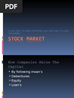 Download Presentation on Stock Market by sunil pancholi SN17685024 doc pdf