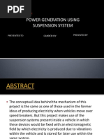 Power Generation Using Suspension System