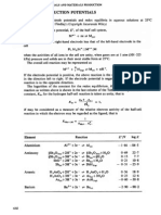 Potenciais de Redução Metais